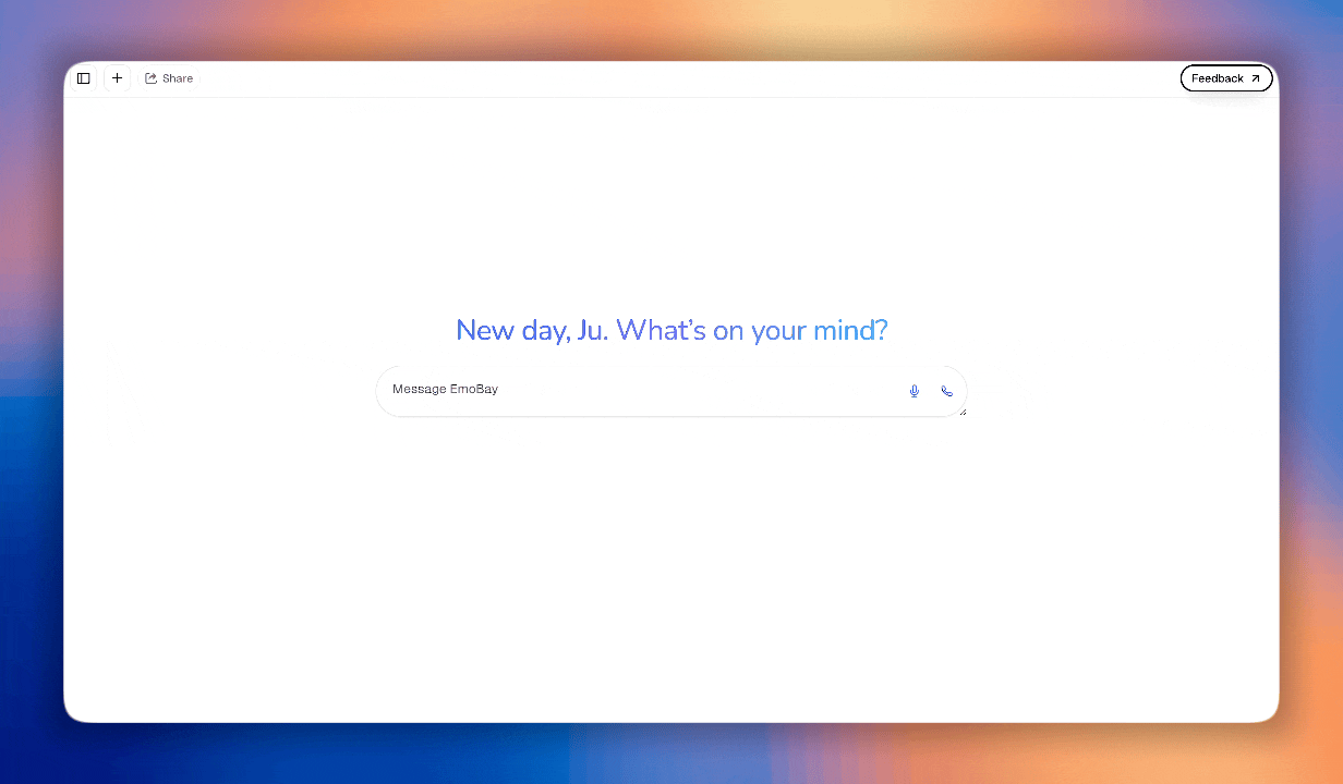 EmoBay Chat Levels Up with Memory, Wellness Insights & Realtime Calls