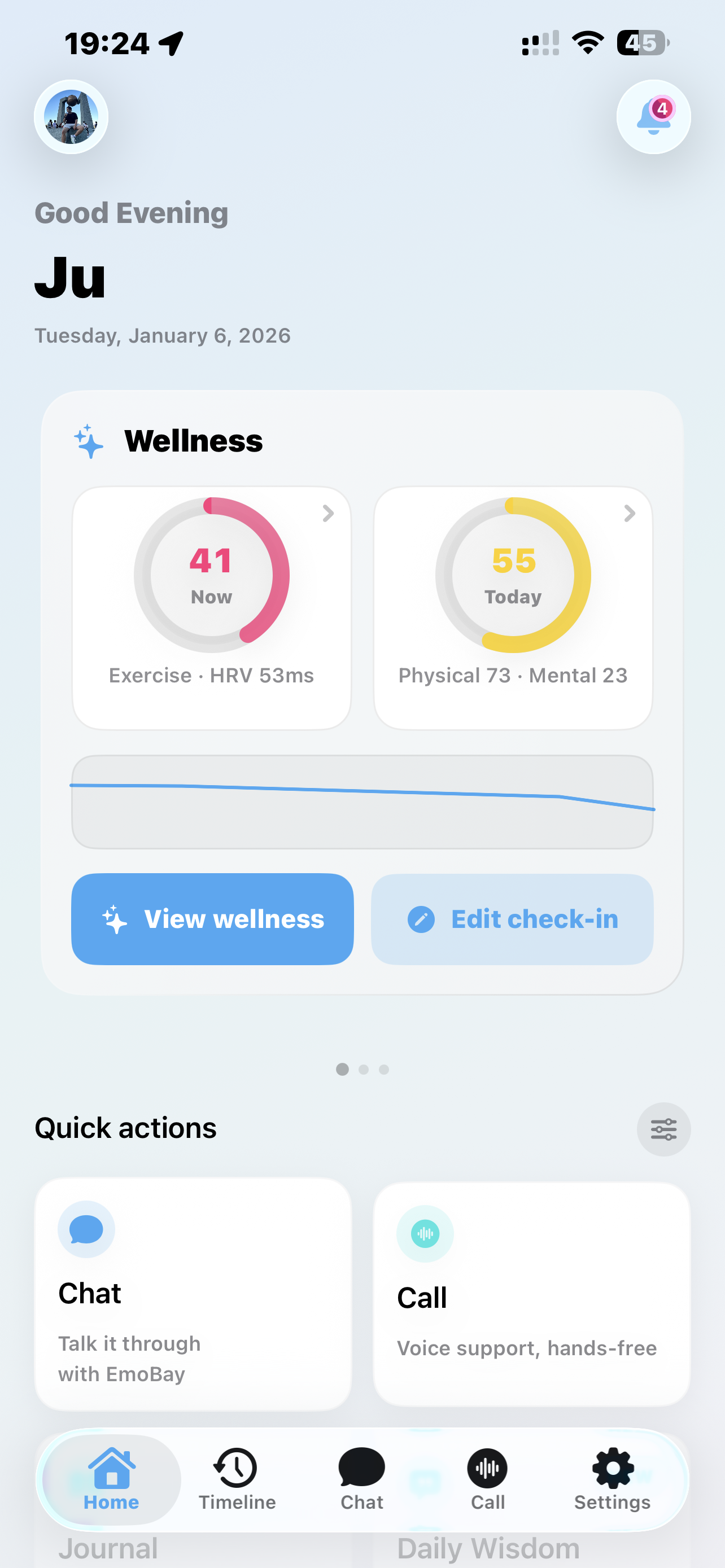 今天状态，一目了然